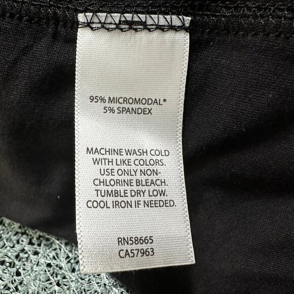 Athleta Black Sleeveless Vest‎ Micromodal Asymmetrical Womens Medium Yoga Lounge - Picture 4 of 5